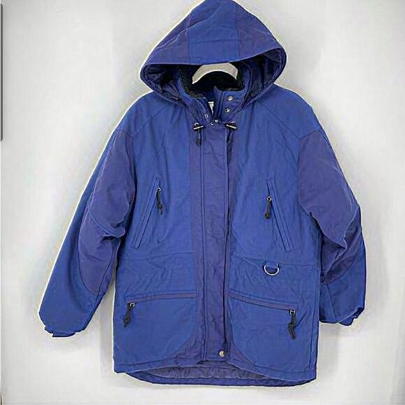 L.L. Bean 90’s Winter Coat Blue OHJ24 Medium Regular Women's Size M - Picture 1 of 8